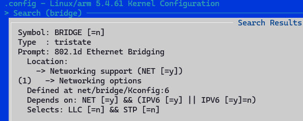 bridge-kernel部分配置