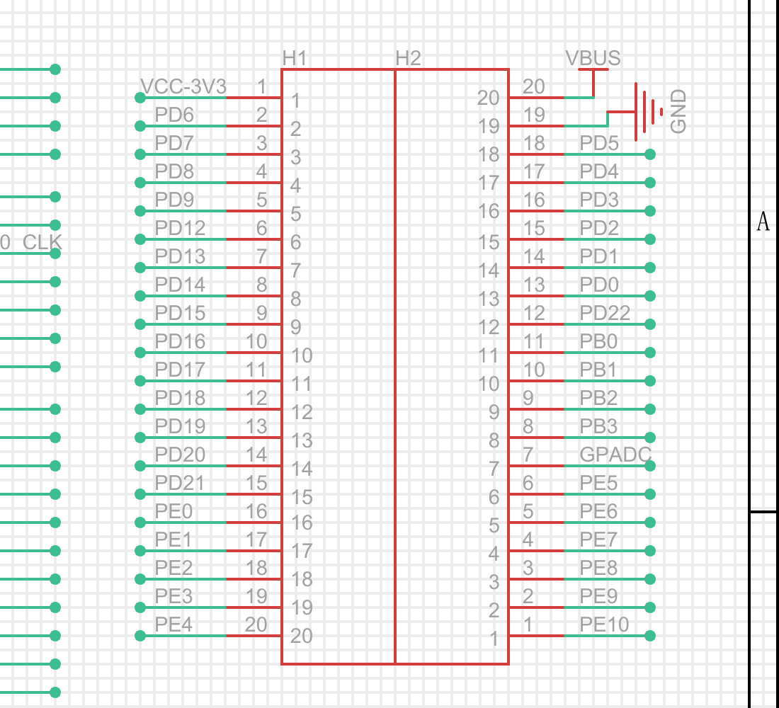 H1 / H2 排针引脚（V1.4 原理图）